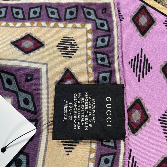 Iconic Gucci Silk Panther/Big Cat Motif Scarf | NWOT | - Picture 7 of 15